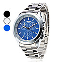 Affari Uomo Style in acciaio analogico al quarzo orologio da polso (colori assortiti)