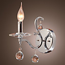 Silvery Crystal Wall Light with 1 Lights