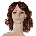 100% cheveux remy indiens avant de lacet auburn moyen perruque bouclée