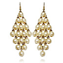 Women's Elegant Diamond Pearl Earrings