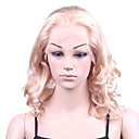 New Glue-less Cap With Combs Body Curly 14" Blonde 100% Indian Remy Lace Wig