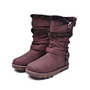 Damen Multi-Color Kunstleder Gummi Anti-Rutsch-Waterproof Warming Mid-Calf Flach Snow Boots (verschiedene Farben)