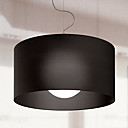 60W E27 Luz Ferro Pendent com sombra preta