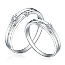Mooie 925 sterling zilver met Ringen Cubic Zirconia Couple's