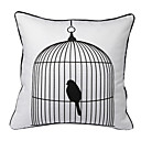 oiseau en cage taie d'oreiller décoratif
