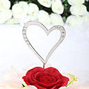Vintage Elegance Rhinestone Hearts Wedding Cake Topper