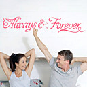 Removable Always And Forever Art Words Wall Stickers