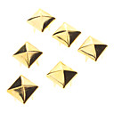 12mm Square Golden Metal Rivet (Contain 100 Pics)