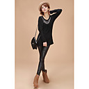 Donna Camicia a maniche Slim in rilievo