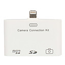 3-in-1 Lightning USB Camera Connection Kit SD TF Card Reader for iPad Mini, iPad 4 (White)