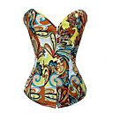 spandex com jacquard frente busk corsets fechamento ocasião especial (cores mais)