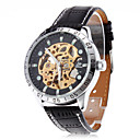 Men's PU Analog Mechanical Wrist Watch (Black)