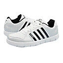 Mannen Zwart-wit kunstleer Rubber anti-slip Demping Lace-ups Enkel Sneakers