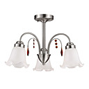 40W 3-light kristallen kroonluchter met glazen kap