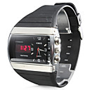 Men's Multi-Functional Style Rubber Multi-Movement Analog-Digital Wrist Watch (Black)