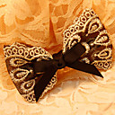 Women's Peacock Lace Bow Hair Clip