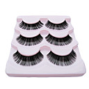 3Pair Black Fiber eyelash Lovely Girl False Eyelashes