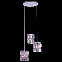 40W luz de cristal do pendente moderno, com 3 luzes