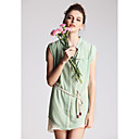 AYIASHA Stand Collar Two Pieces Chiffon Slim Blouse Shirt