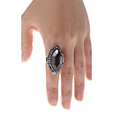 Vintage Style Gravure Marquis zircon bague en cristal