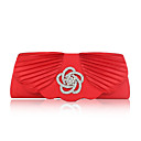 Seta brillante con borsa da sera di cristallo / frizioni