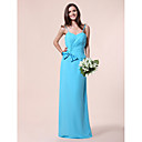 A-line Princess Sweetheart Floor-length Chiffon Bridesmaid Dress