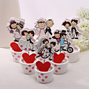 Happy Wedding Couple Placecard Holders - Set of 6 (Mixed Design)