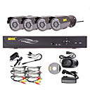 MHK ® -8 Channel One-Touch DVR CCTV en ligne avec 4 Caméra extérieure Warterproof