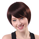 Sin tapa corto marrón recta 100% pelucas del pelo humano