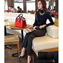 Women's Glossy Crocodile Pattern Tote