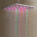Hedendaagse 7 kleuren wijzigen LED chroom douche kraan hoofd van 16 inch
