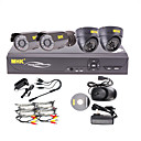 MHK ® Channel -4 One-Touch en ligne CCTV DVR Système (2 Warterproof extérieure et 2 Caméra d'intérieur)