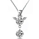 Graceful 925 sterling zilveren Double Diamond Hanger Collier