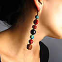 Vintage Beads Mujer Aretes Largos