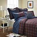Flannel Plaid Jacquard Twin / Queen / King 3-Piece Duvet Cover Set