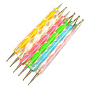 dubbele kop metalen nagel pplishing gereedschap (willekeurige kleur, 1pcs)