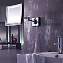Square 8.5-inch LED Wall Mount Chrome Finish Cosmetic Mirror