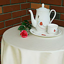 Jacquard Strip Rectangular Cotton Polyster Blend Table Cloth