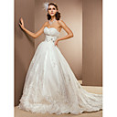 Ball Gown Sweetheart Court Train Organza Wedding Dress