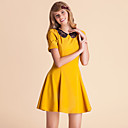 ts kanten terug contrast kraag schaatser dress