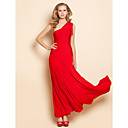 Ts een schouder Kwasten Maxi Dress