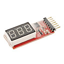 LED 1-6S LiPo Verificador de tensão de bateria para Helicóptero Multicopter FPV 450 550