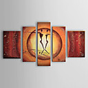 Hand-painted Oil Painting People Abstract With Stretched Frame Set of 5 1302-PE0208
