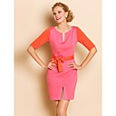 TS Color Block Selbst Gürtel Jersey Dress