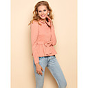 TS Round Collar Jersey Blouse With Peplum