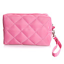 Diamond check Pattern Portable Cosmetic Makeup Pouch Hand Carrying Case Bag