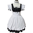 Belle courte à manches courtes noir et blanc Coton Pays Robe Lolita