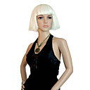 Capless hoge kwaliteit kunststof Short Straight White Hair Pruiken