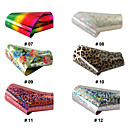 1pcs laser de folhas de unha decorações adesivos estrelados no.7-12 (150x6x0.1cm, cores sortidas)