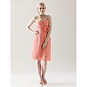 Sheath/ Column Sweetheart Knee-length Chiffon Bridesmaid Dress